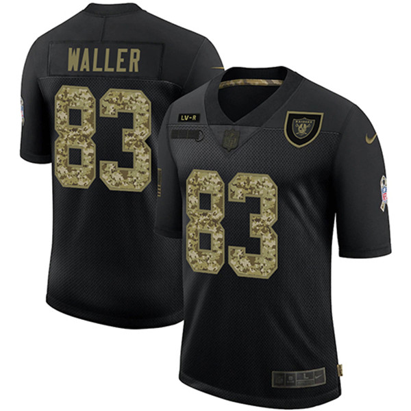 Men's Las Vegas Raiders #83 Darren Waller Black Camo Salute To Service Limited Stitched NFL Jersey
